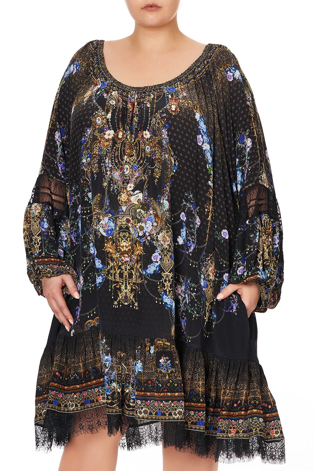 BLOUSON SLEEVE A LINE FRILL DRESS PALACE PLAYHOUSE