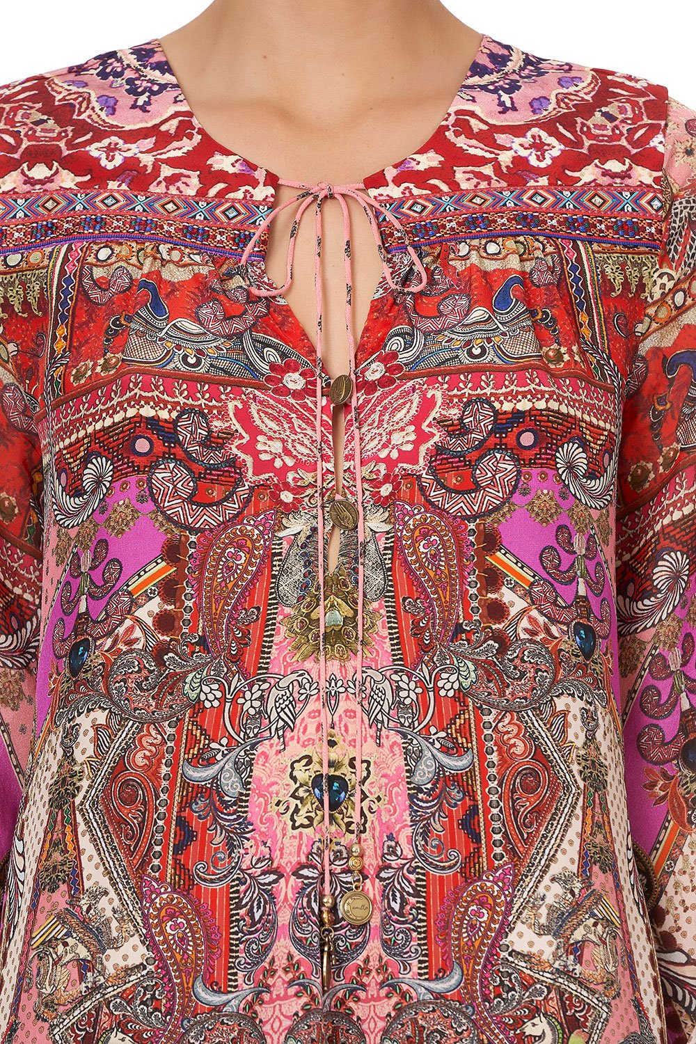 BUTTON UP DRESS WITH YOKE LOTUS LOVERS