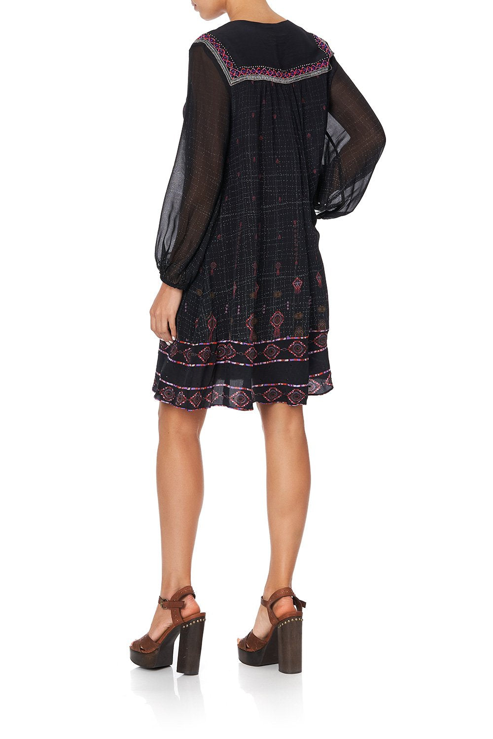 BUTTON UP DRESS WITH YOKE MINA MINA