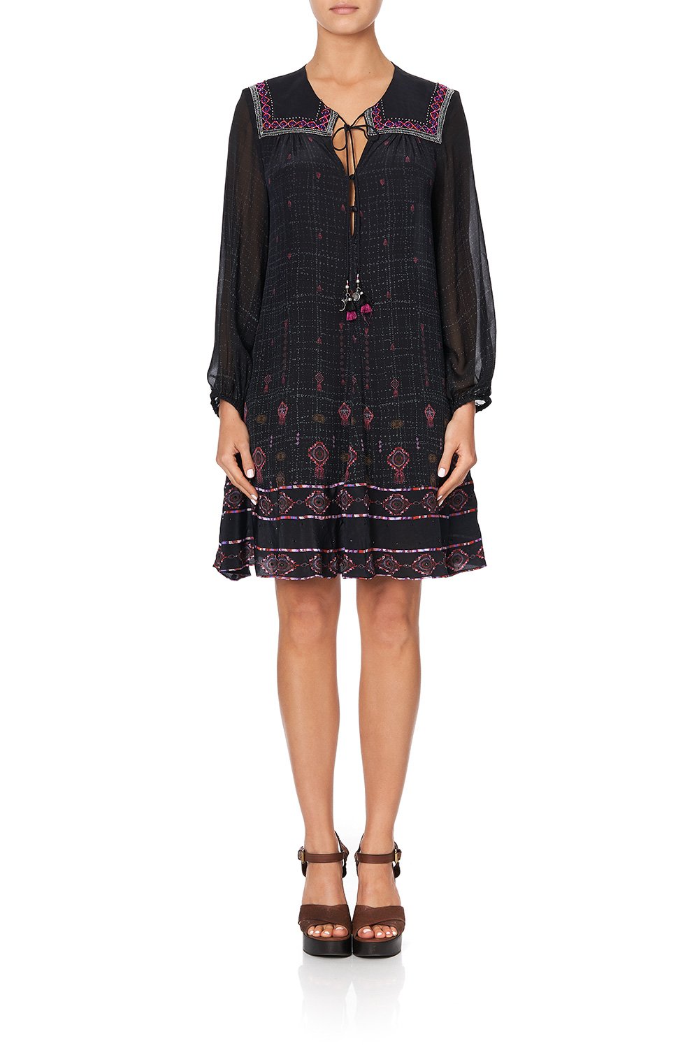 BUTTON UP DRESS WITH YOKE MINA MINA