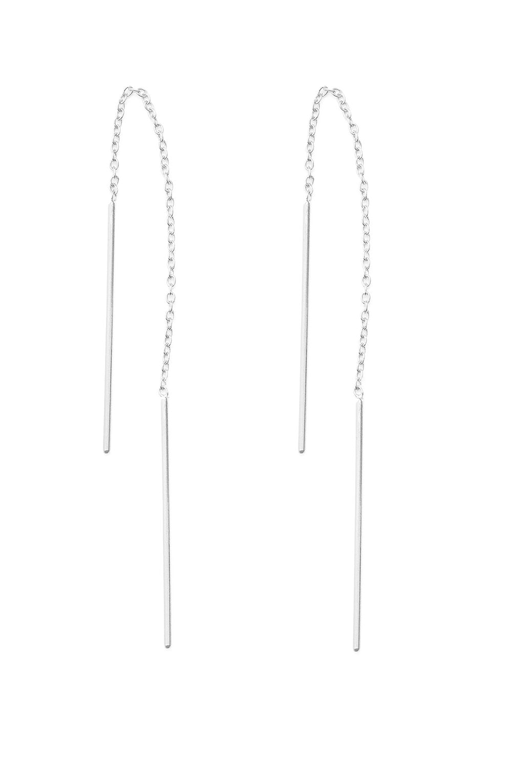 BY CHARLOTTE THREAD EARINGS SILVER PLATED