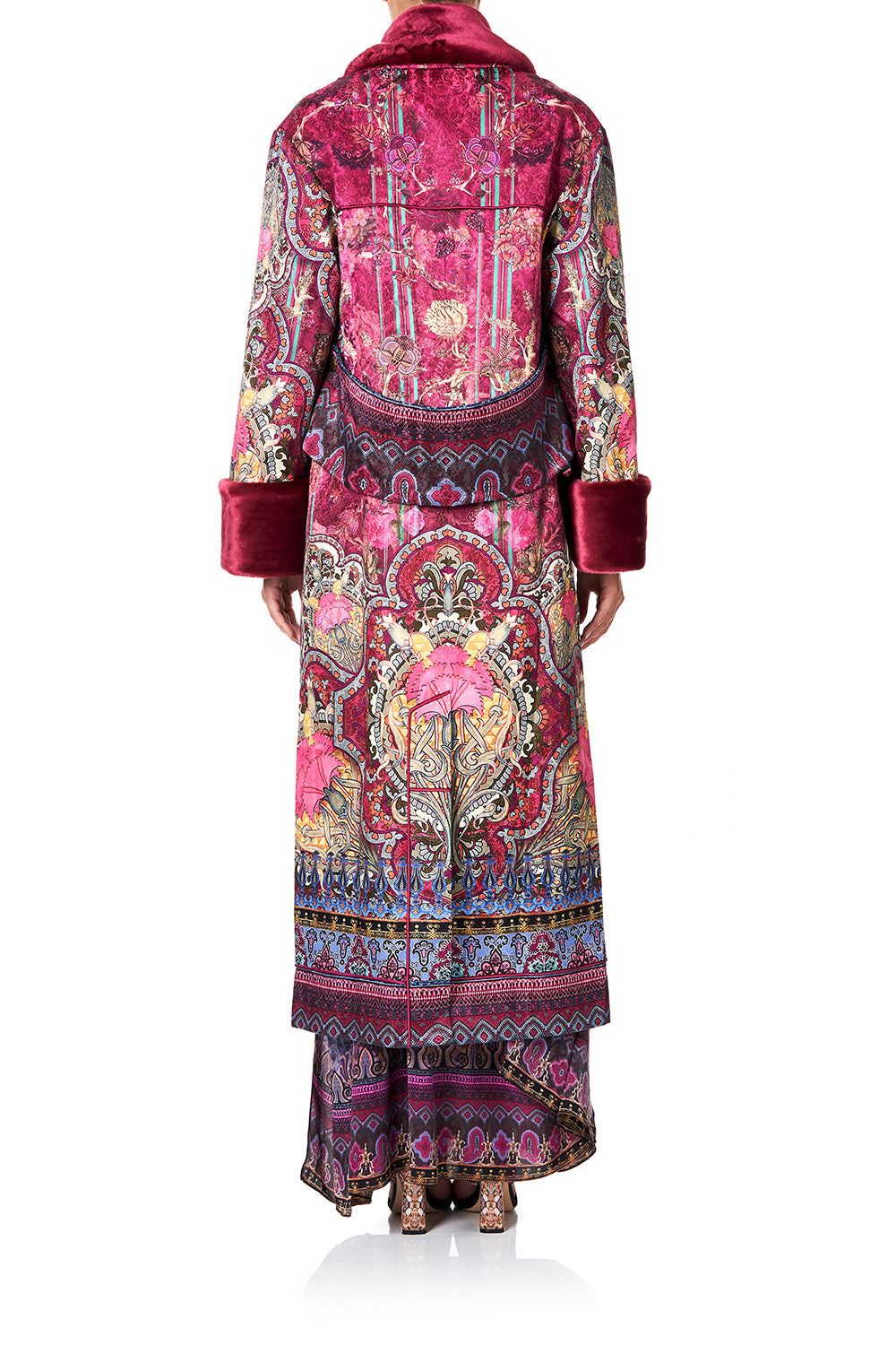 CAMILLA COAT WITH FUR TRIM AND BELT DAUGHTER'S DESTINY