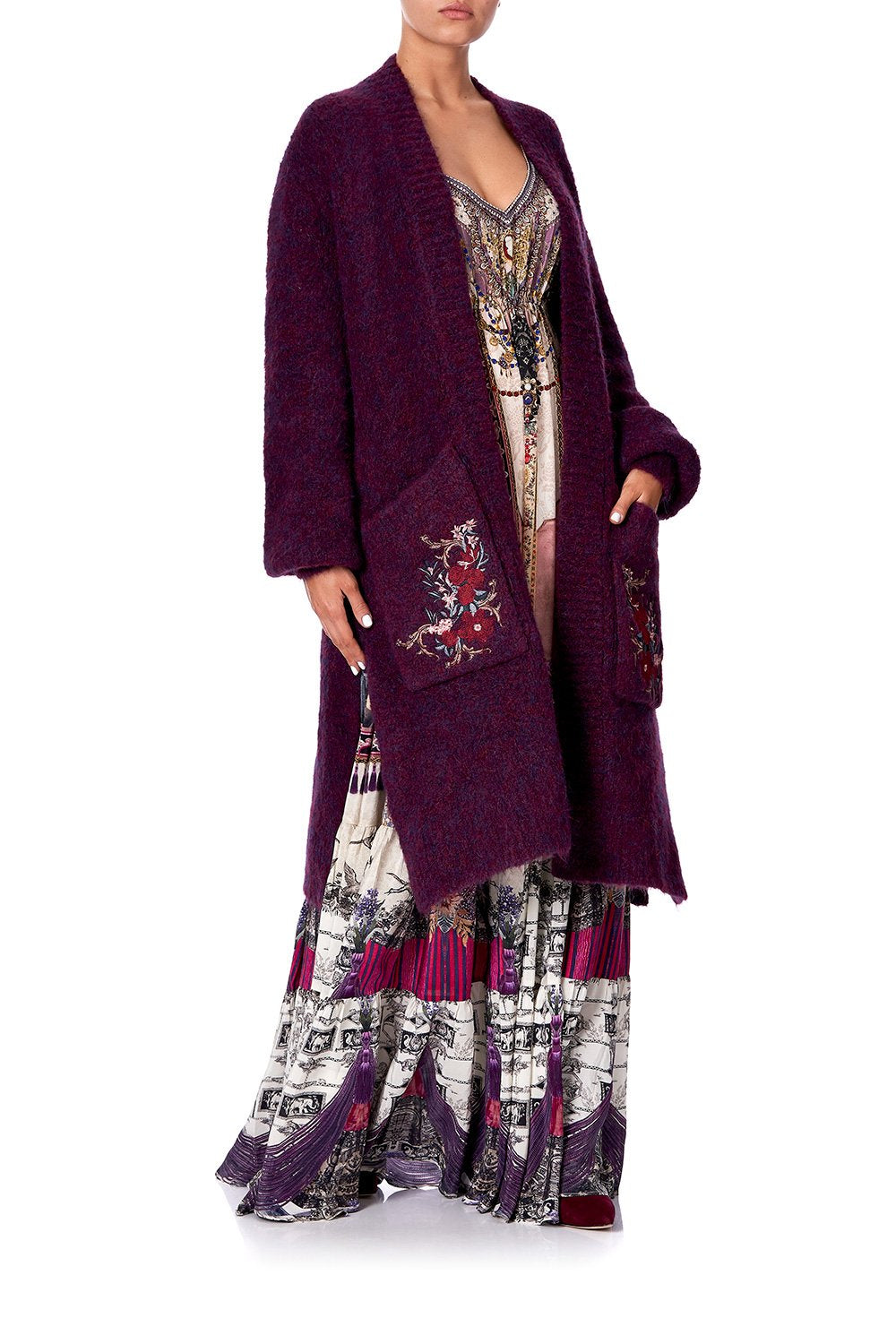 COCOON KNIT CARDIGAN VIOLET CITY