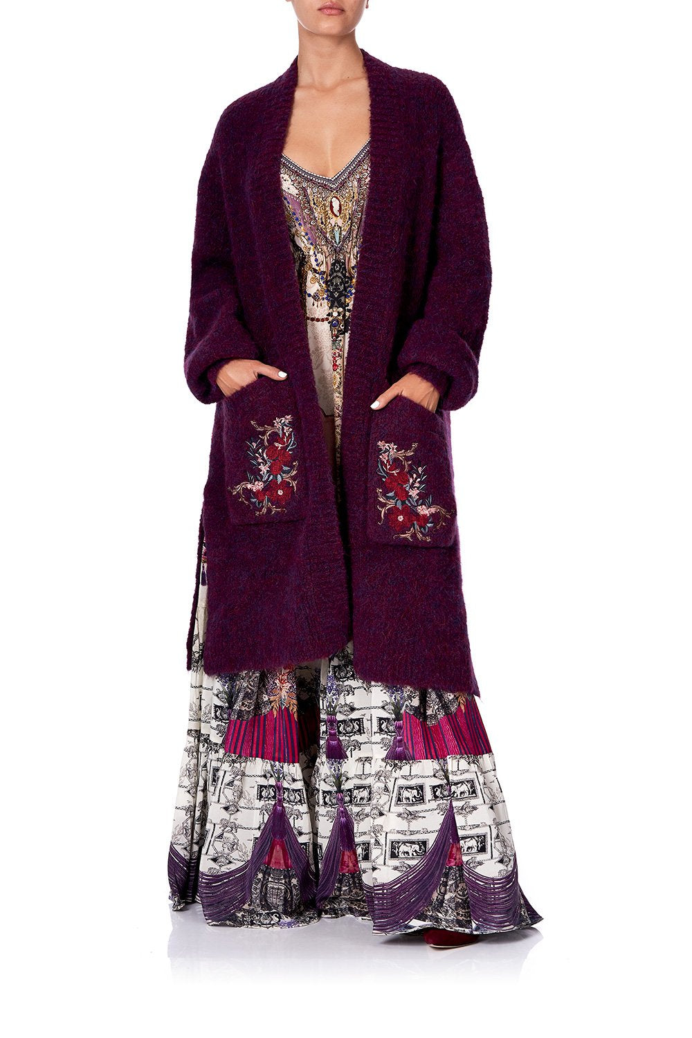 COCOON KNIT CARDIGAN VIOLET CITY