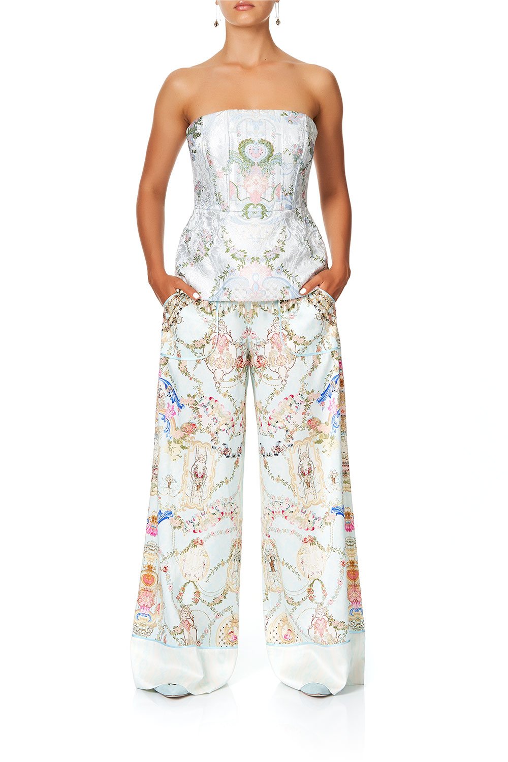 PANELLED CORSET VERSAILLES SKY