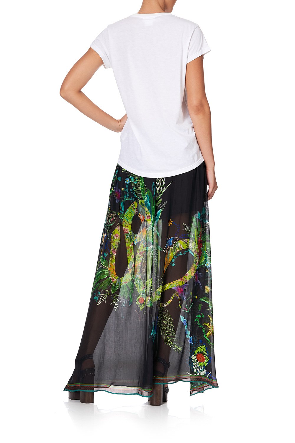 CURVED HEM FITTED TEE PARADISE CIRCUS