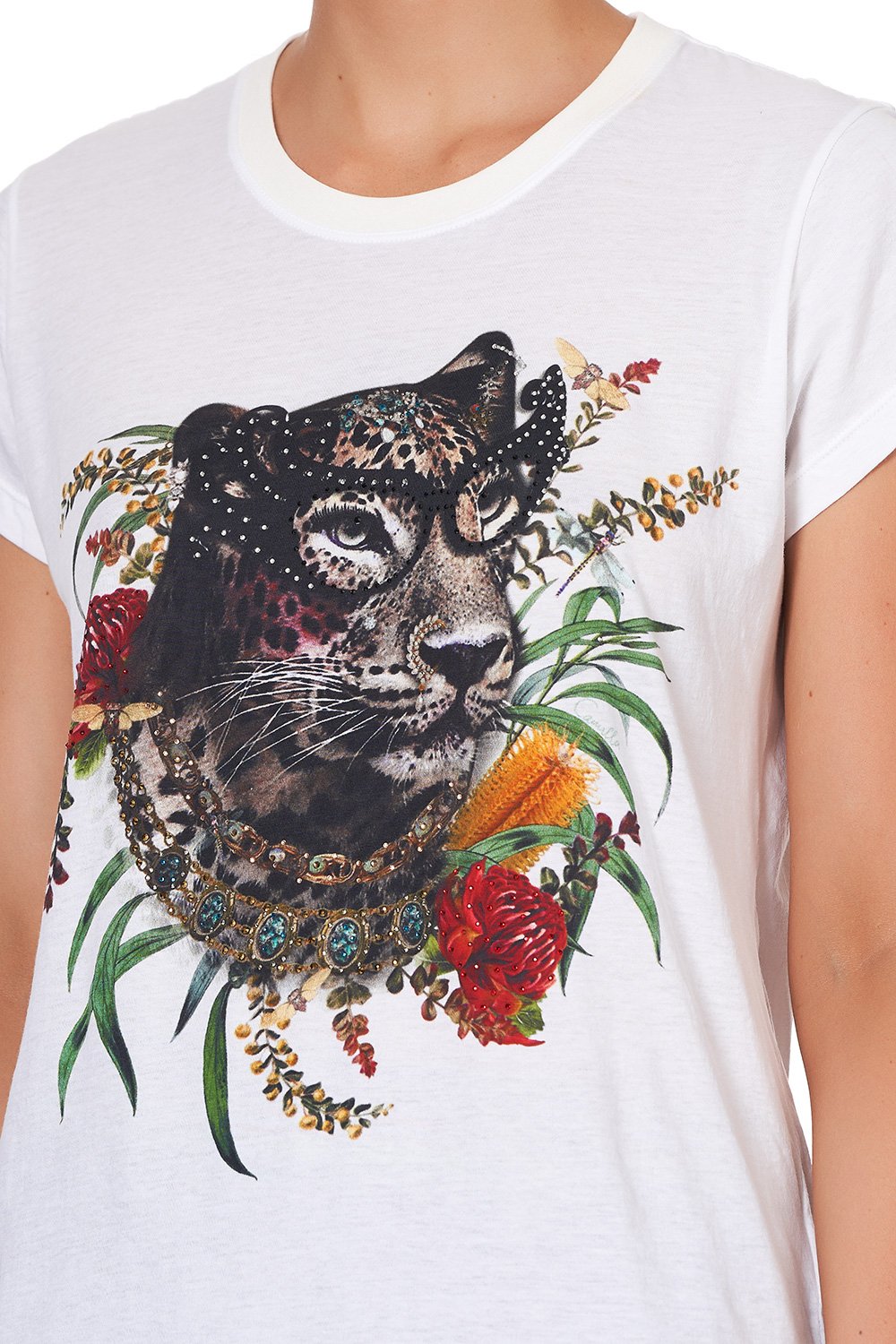 CURVED HEM FITTED TEE PARADISE CIRCUS