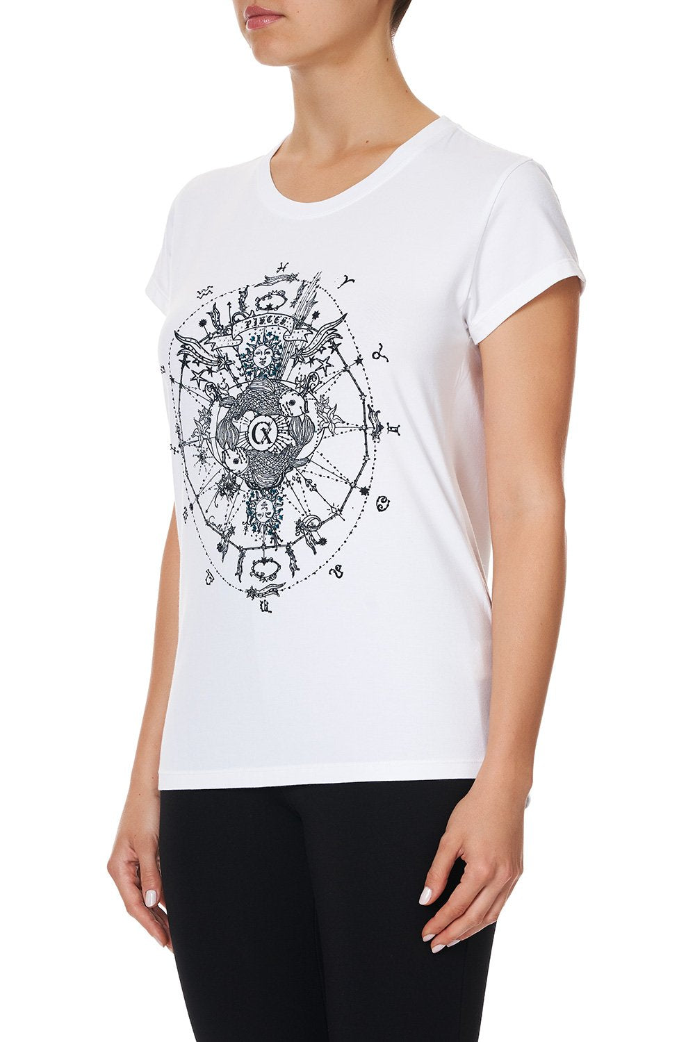 CURVED HEM FITTED TEE PISCES