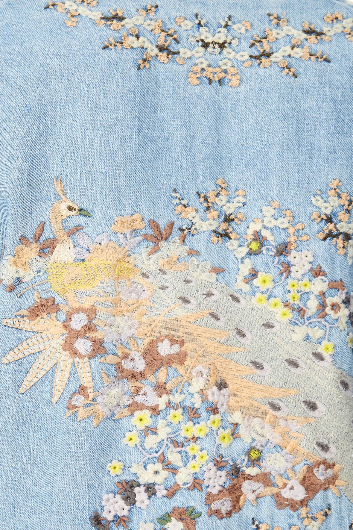 DENIM COAT WITH SPLITS THE STILL ABYSS