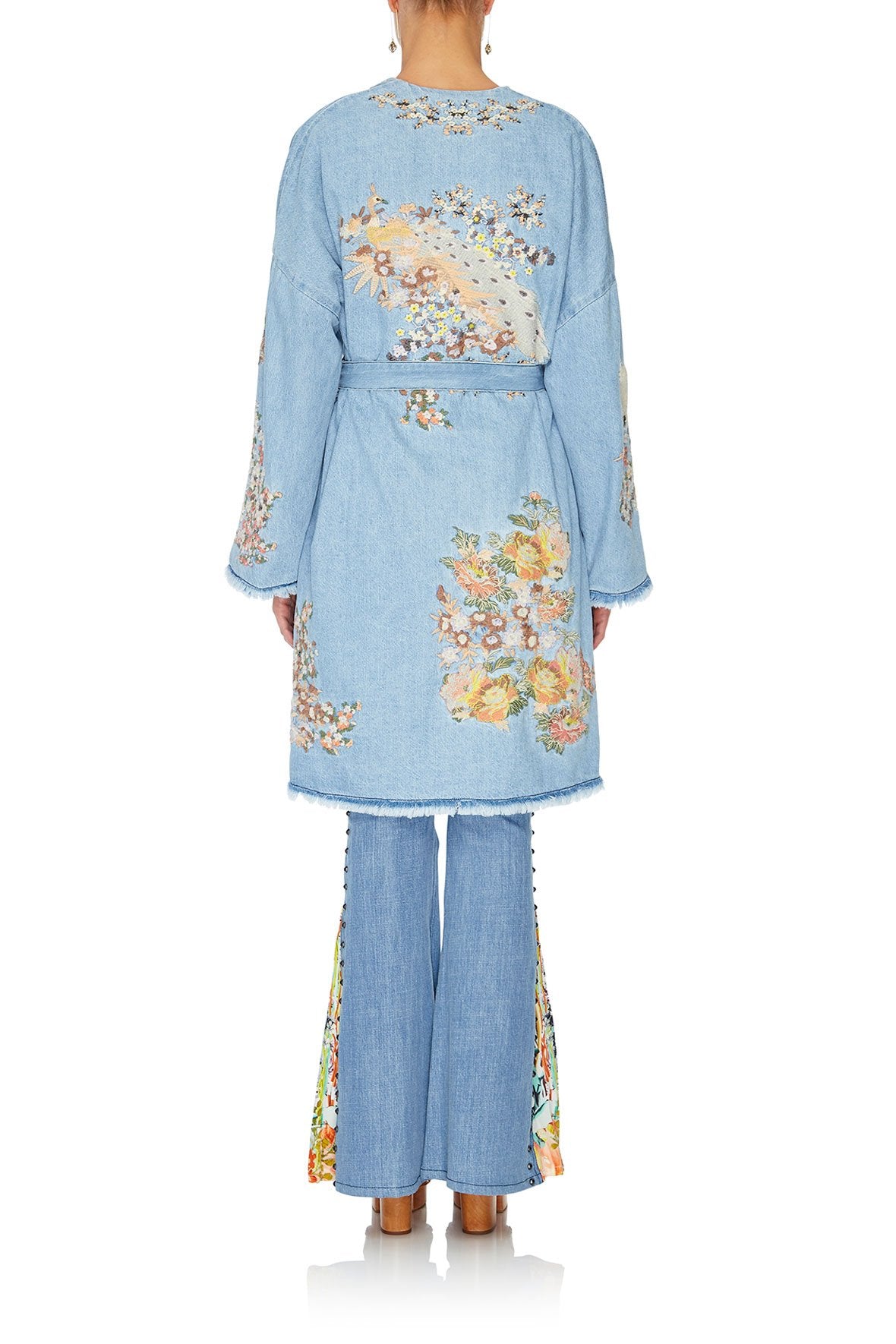 DENIM COAT WITH SPLITS THE STILL ABYSS