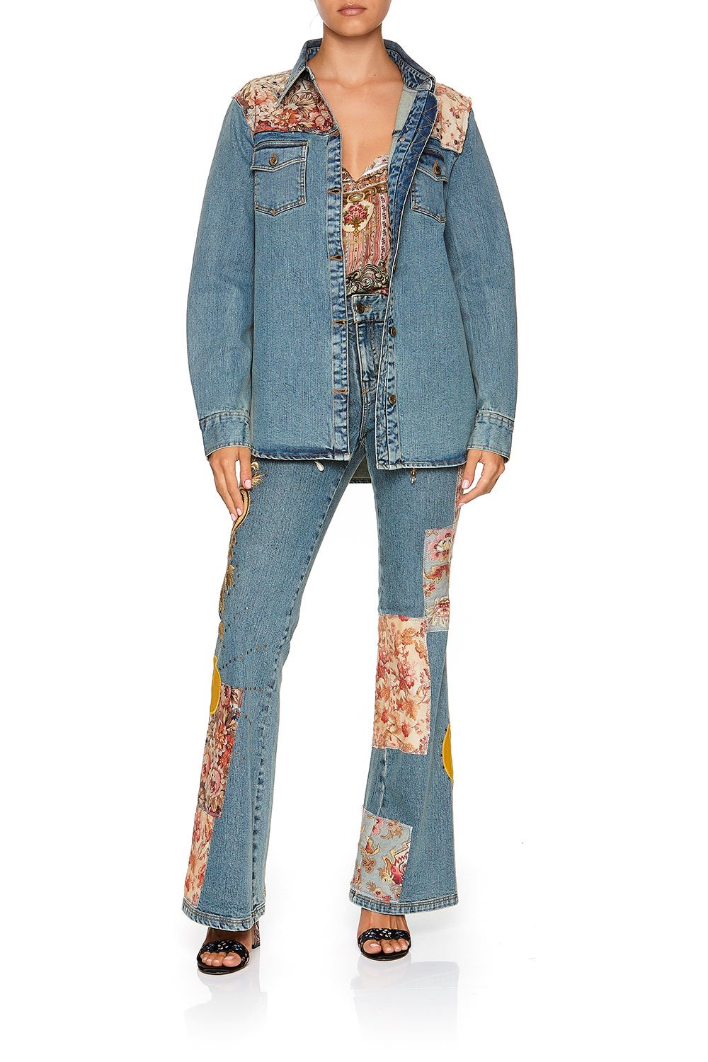 STUDDED DENIM SHIRT JEANNE QUEEN