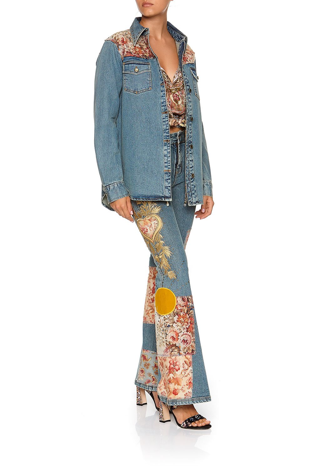 STUDDED DENIM SHIRT JEANNE QUEEN