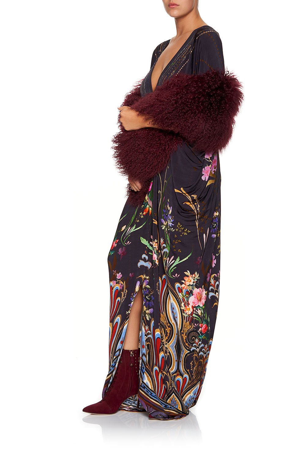 FUR STOLE WILD FLOWER