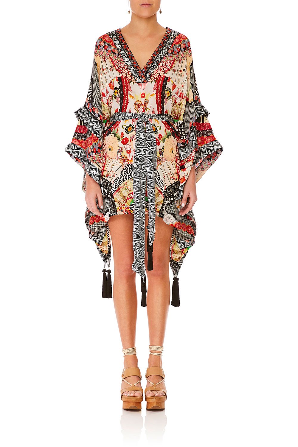 CAMILLA VINTAGE VIXEN DOUBLE LAYER KIMONO SLEEVE DRESS