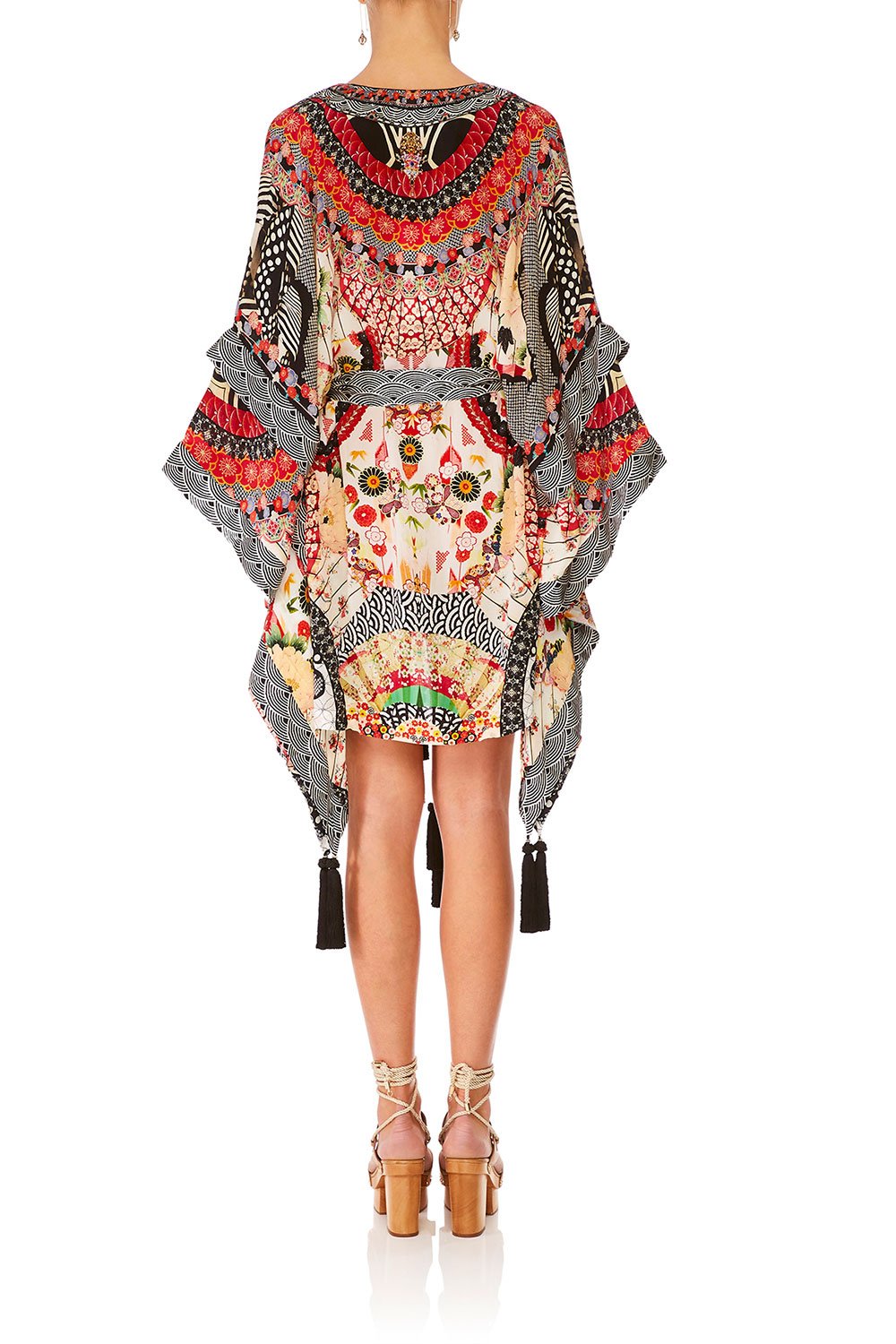 CAMILLA VINTAGE VIXEN DOUBLE LAYER KIMONO SLEEVE DRESS