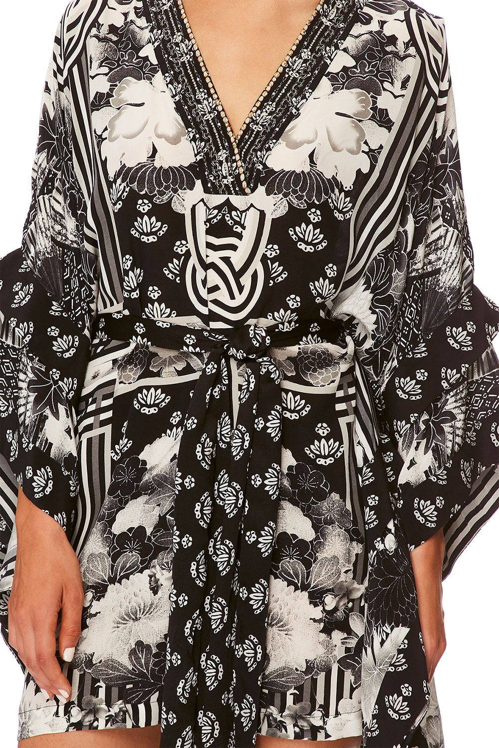 CAMILLA WILD MOONCHILD DOUBLE LAYER KIMONO SLEEVE DRESS