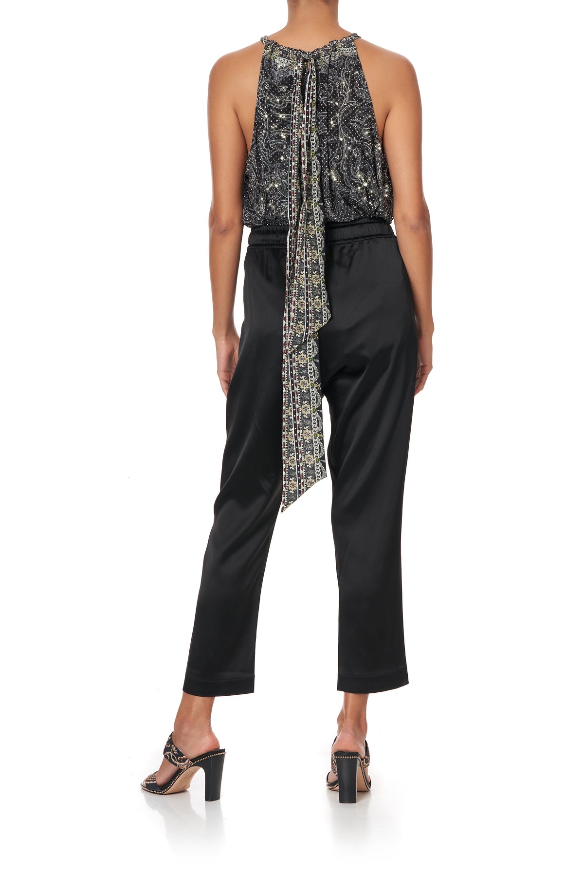 DRAWSTRING NECK TANK MIDNIGHT PEARL