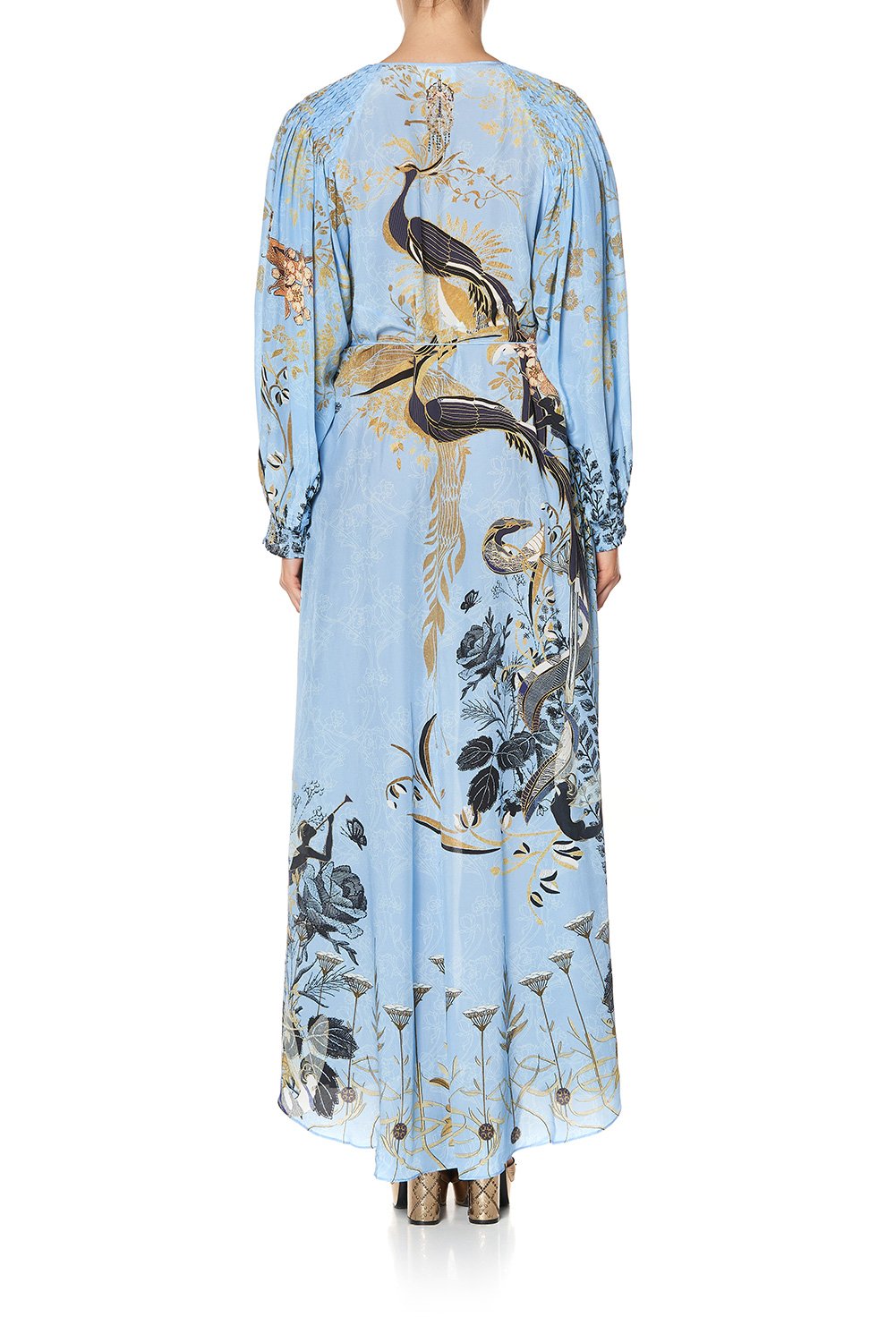 DRESS WITH SMOCKED SLEEVE FAIRY FOUNTAIN