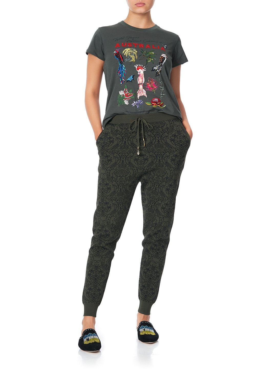 DROP CROTCH KNIT PANTS WATCHFUL WINGS