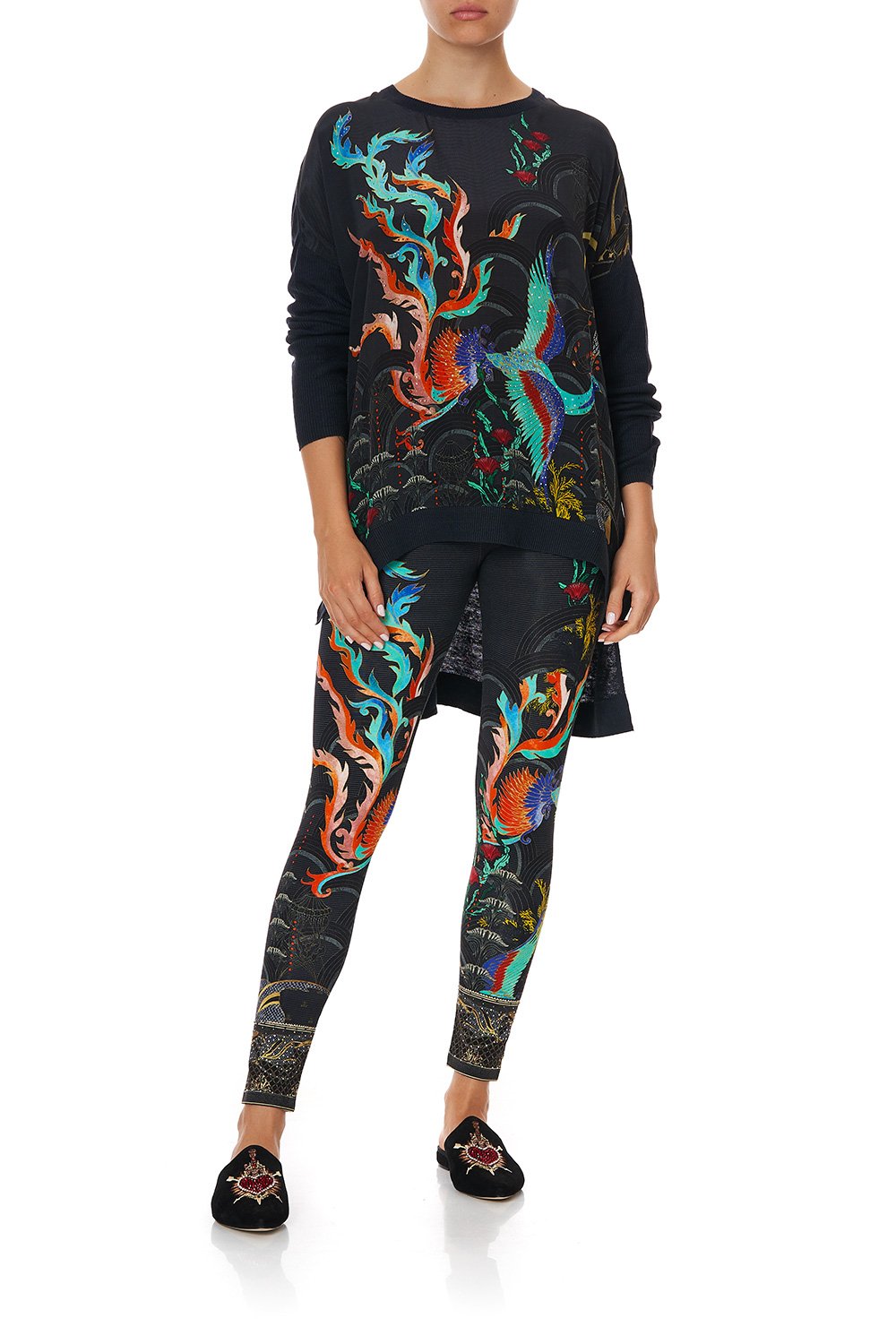 DROP SHOULDER BOX KNIT WISE WINGS