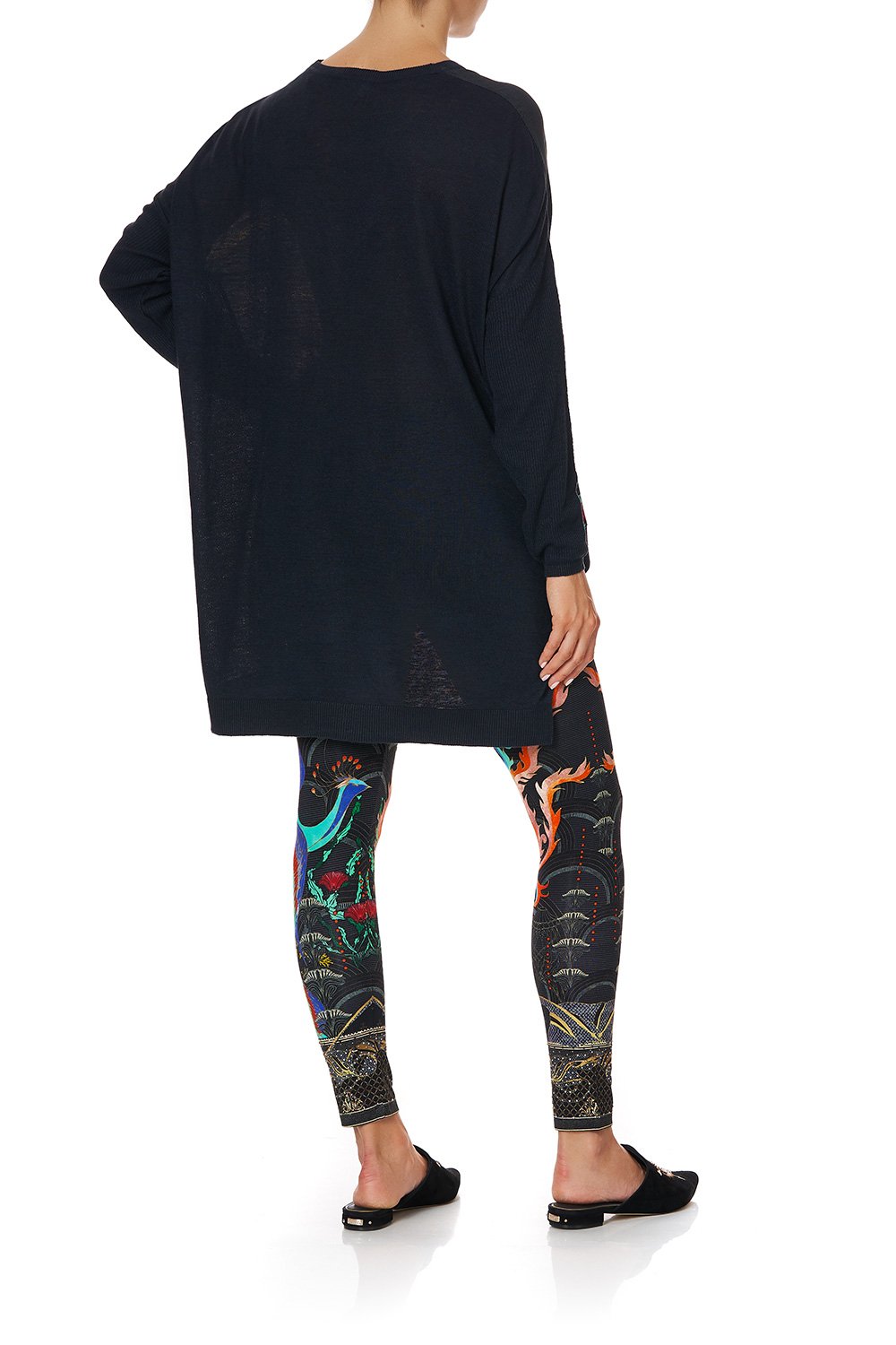 DROP SHOULDER BOX KNIT WISE WINGS