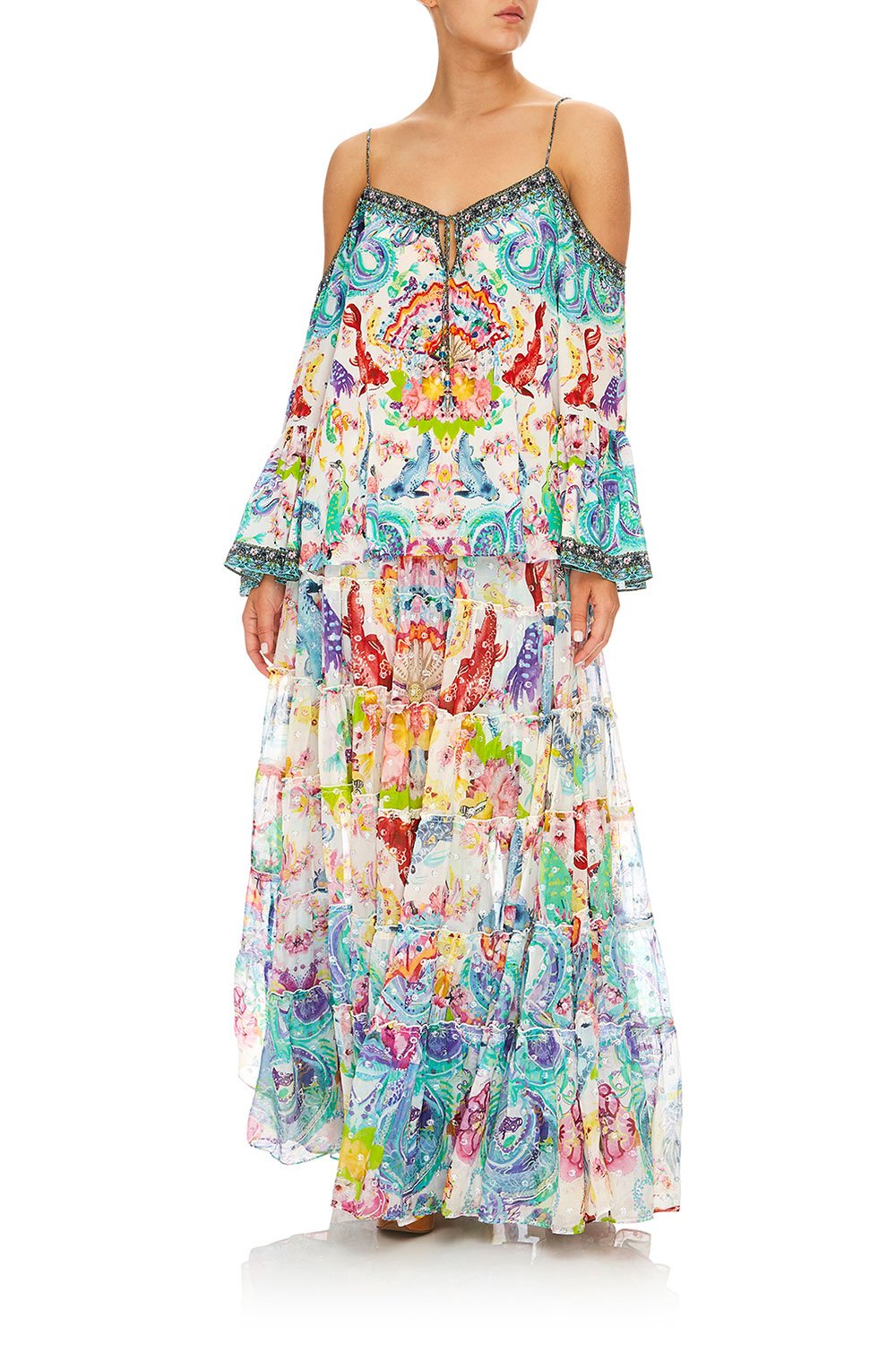 CAMILLA DRAGON DIVINITY DROP SHOULDER TOP