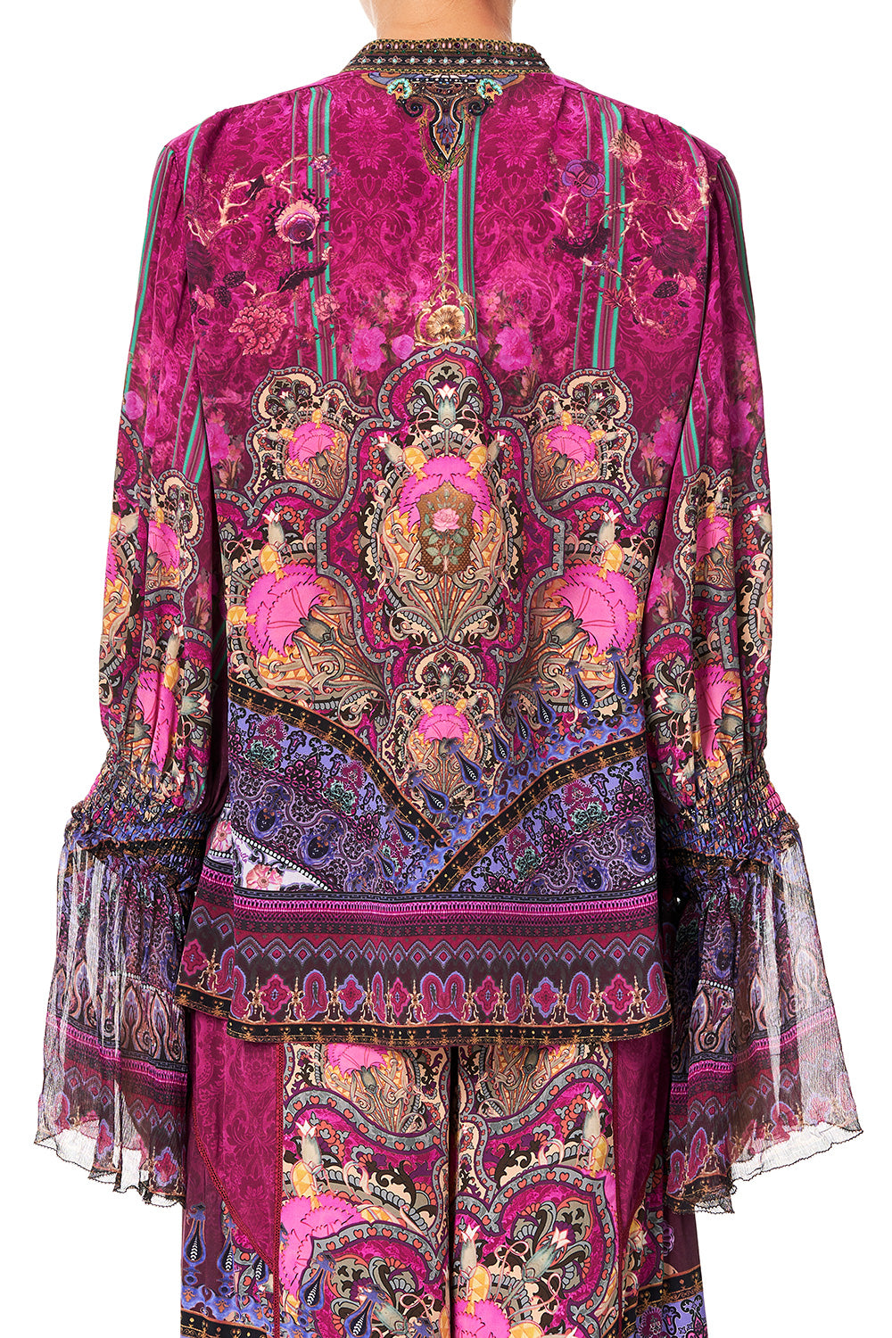 CAMILLA ELASTIC SLEEVE TIE FRONT BLOUSE DAUGHTER'S DESTINY