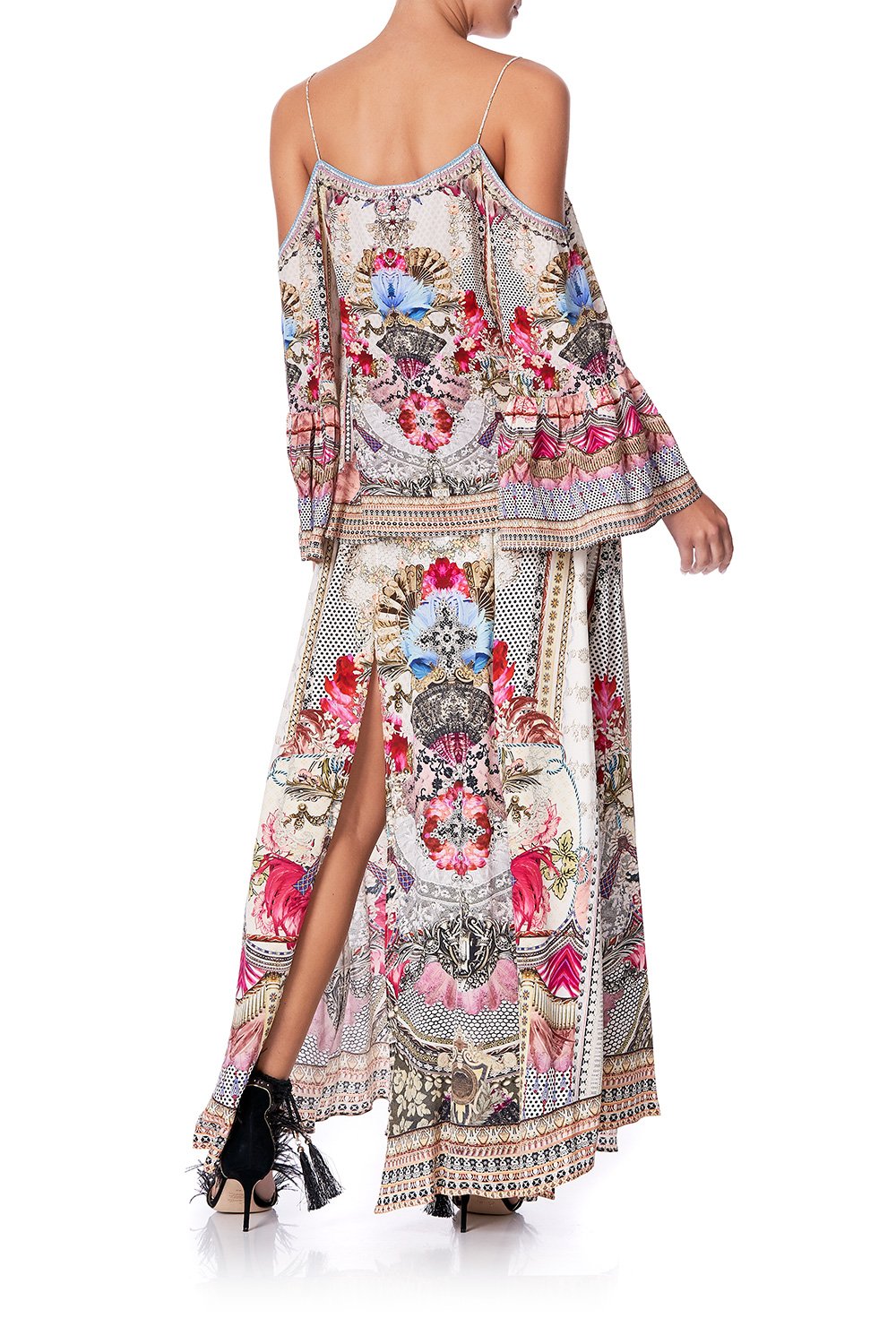 ELASTIC WAIST SKIRT WITH SPLITS MONTMARTRE HEART