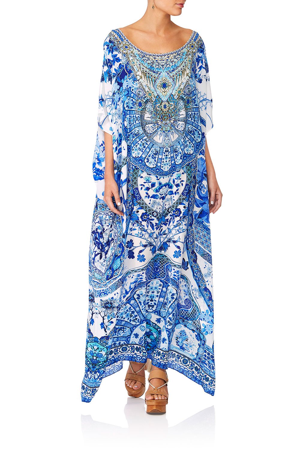 CAMILLA ETERNITYS EMPIRE ROUND NECK KAFTAN