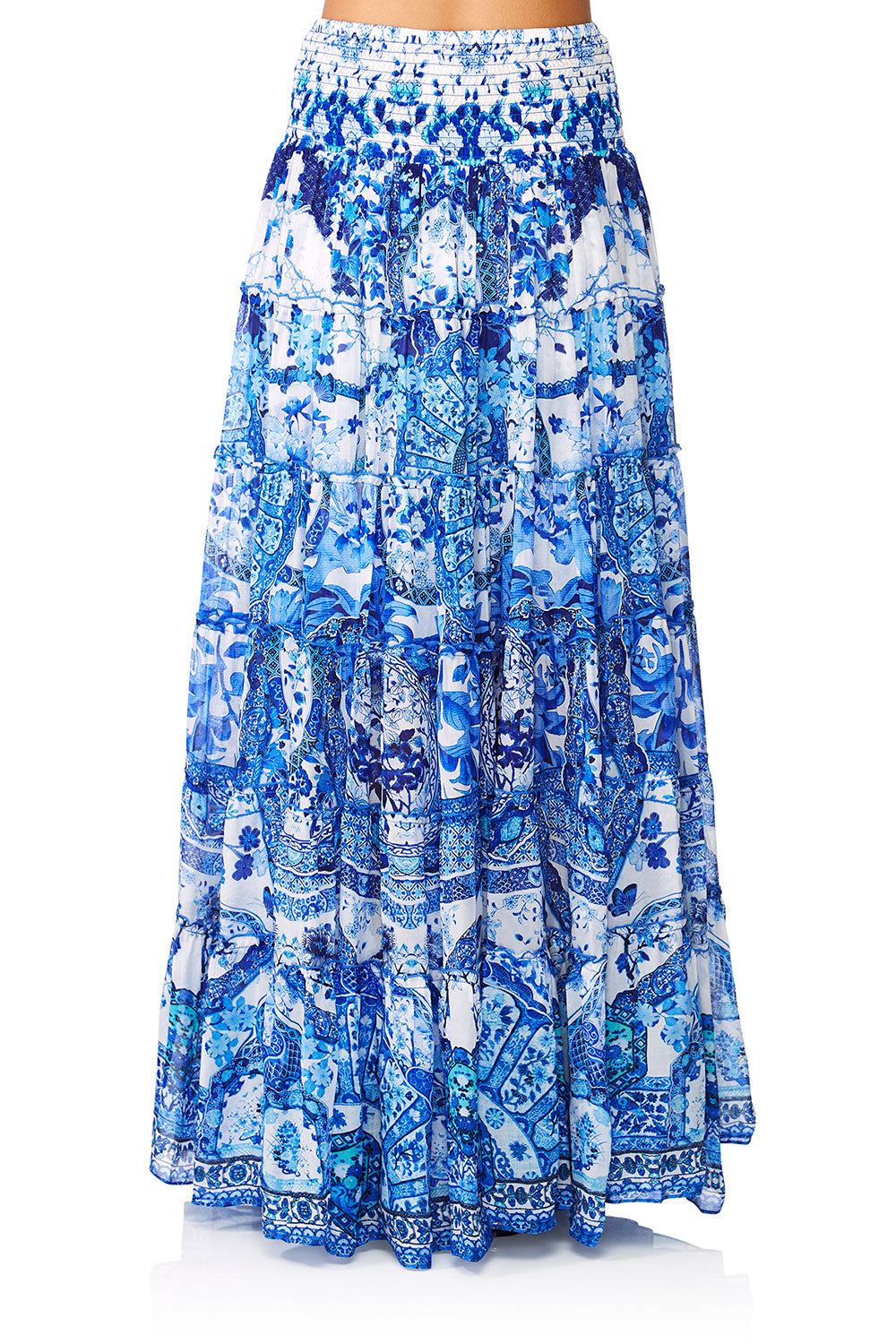 CAMILLA ETERNITYS EMPIRE SHEER TIERED MAXI SKIRT