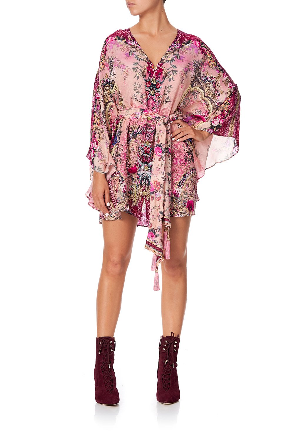 BUTTON UP KAFTAN WITH BELT LA BELLE