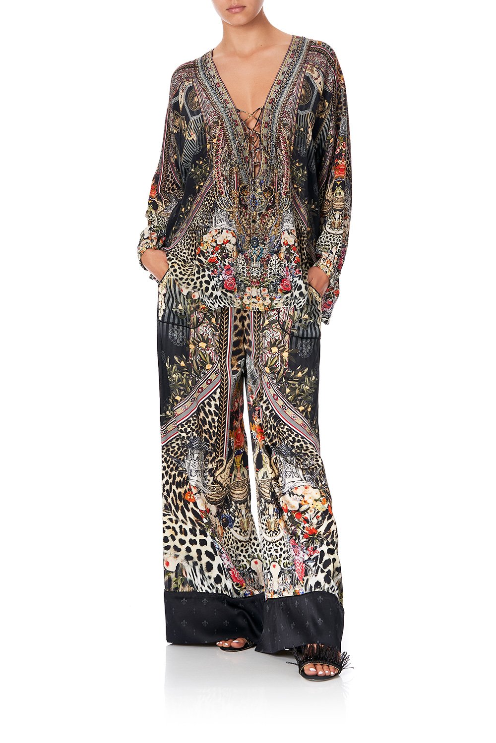 LOUNGE TROUSER WITH CUFFS MARAIS AT MIDNIGHT