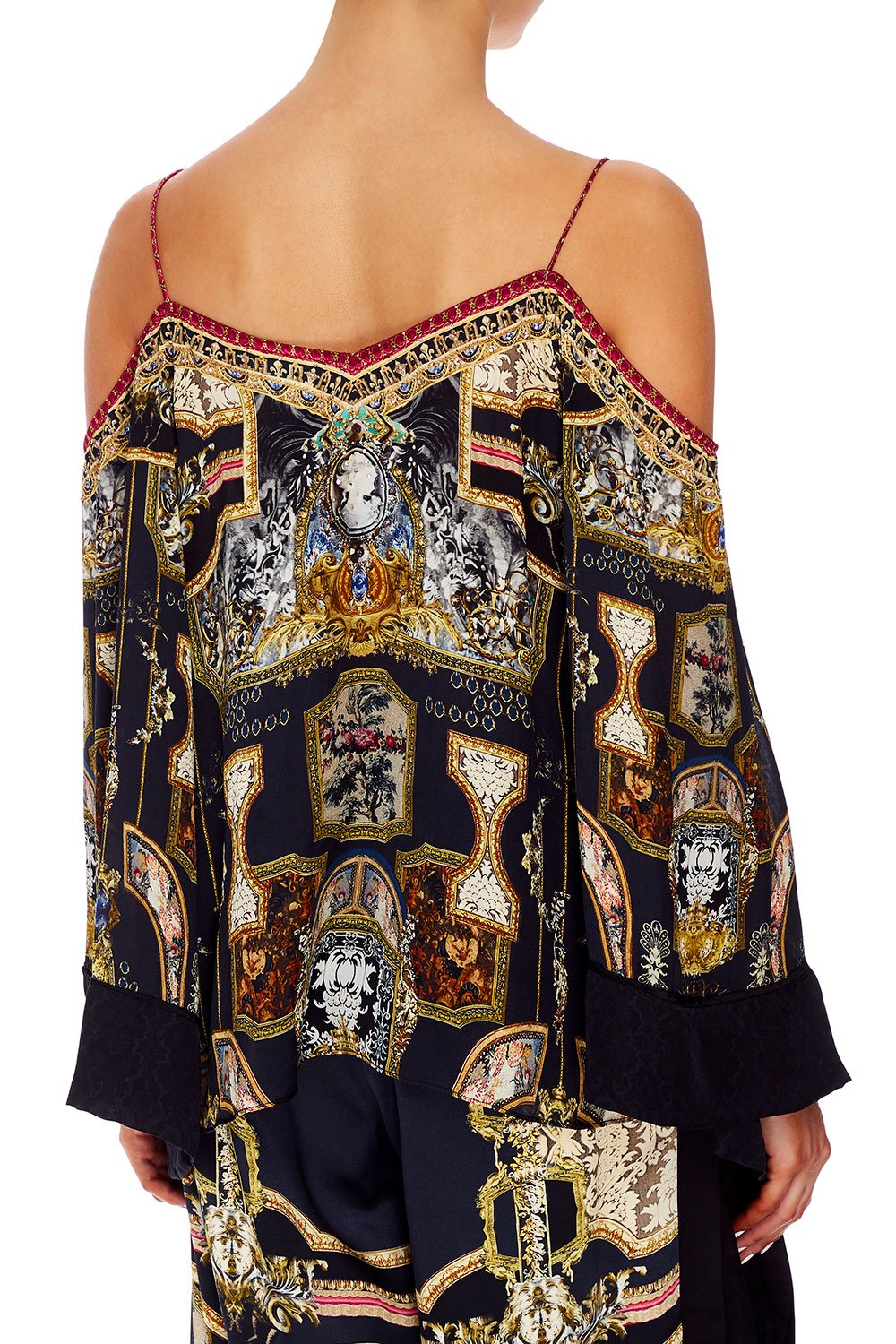 CAMILLA FLARE SLEEVE TOP MIDNIGHT MEETING