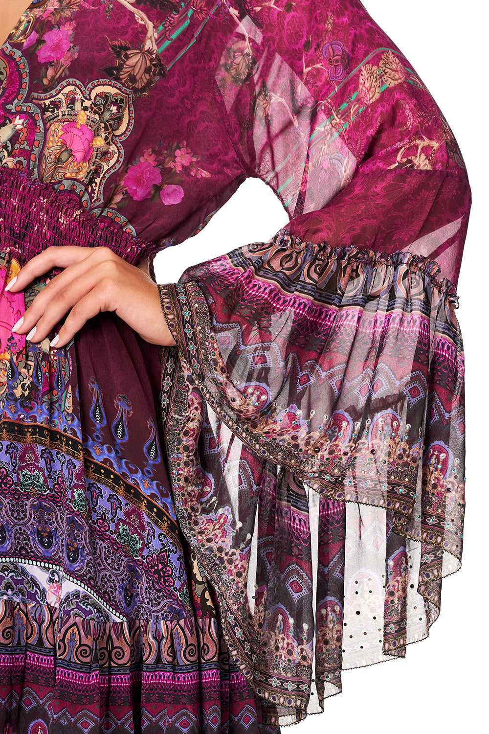 CAMILLA FLARED DRESS WITH SHIRRED WAISTBAND DAUGHTER'S DESTINY