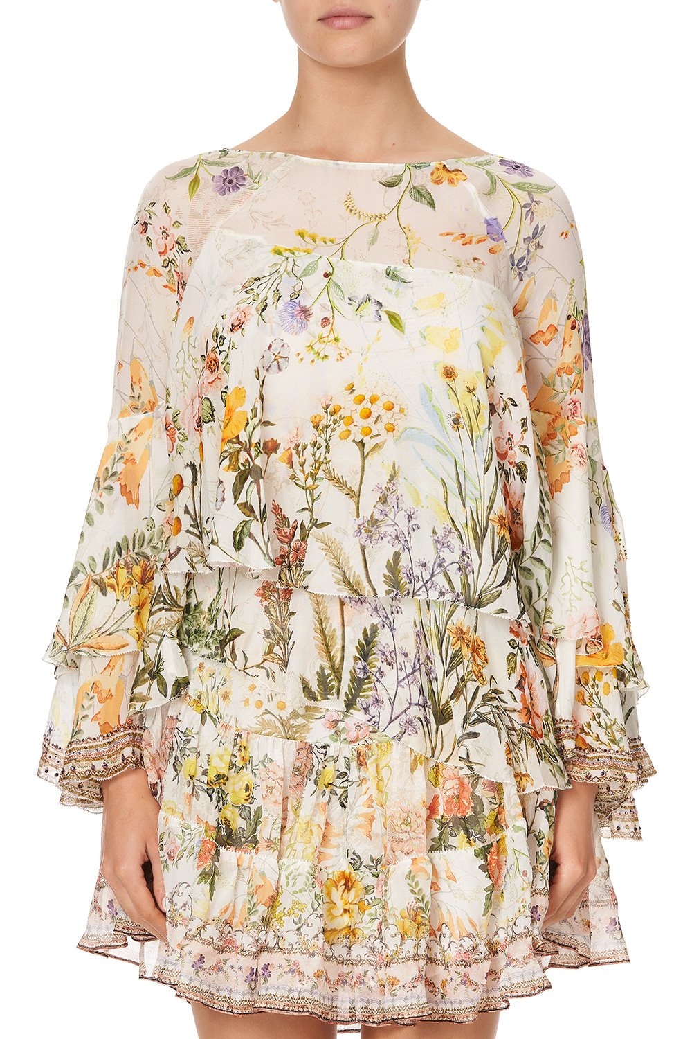 FLARED LAYERED BLOUSE IN THE HILLS OF TUSCANY