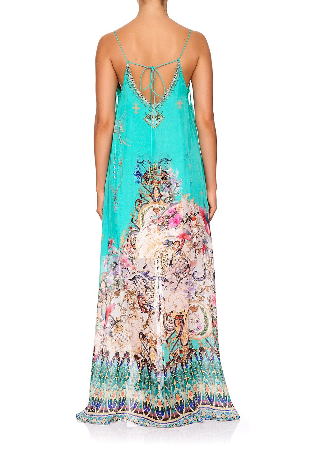 FLARED MINI WITH SHEER OVERLAY FLORAISON