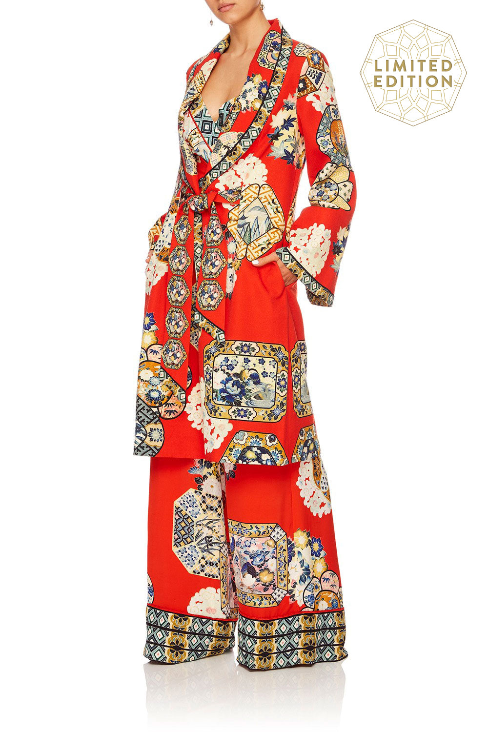 CAMILLA FOUND IN TRANSLATION FLARED SLEEVE TRENCH