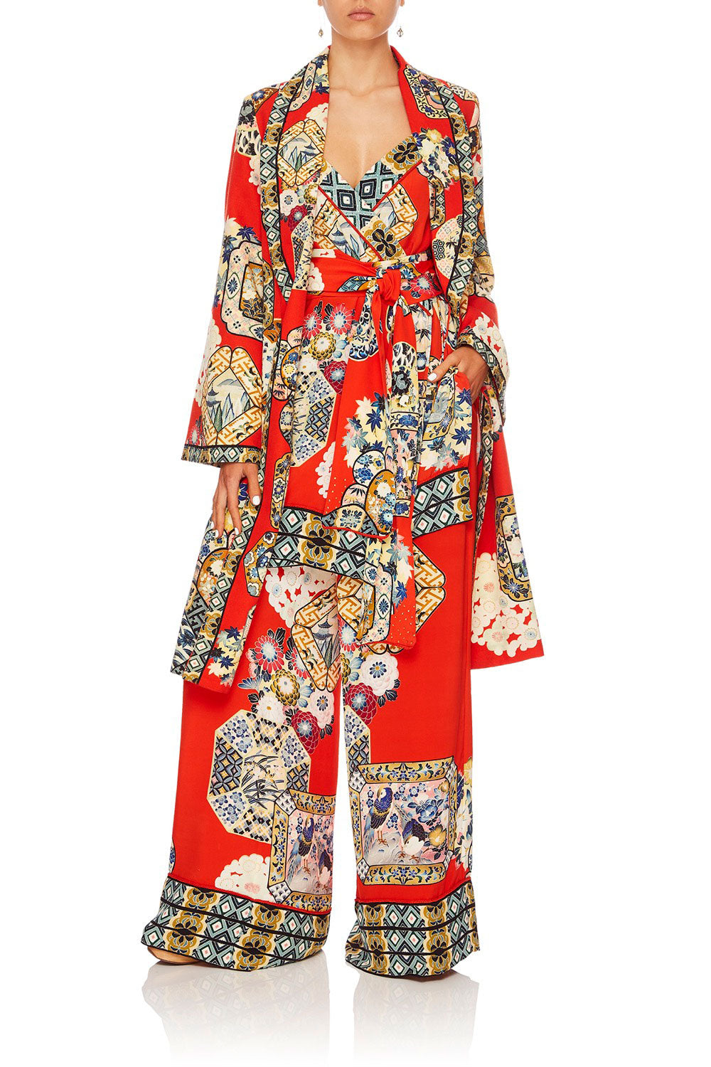 CAMILLA FOUND IN TRANSLATION FLARED SLEEVE TRENCH