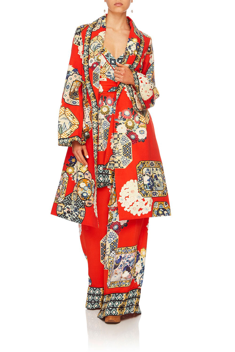 CAMILLA FOUND IN TRANSLATION FLARED SLEEVE TRENCH