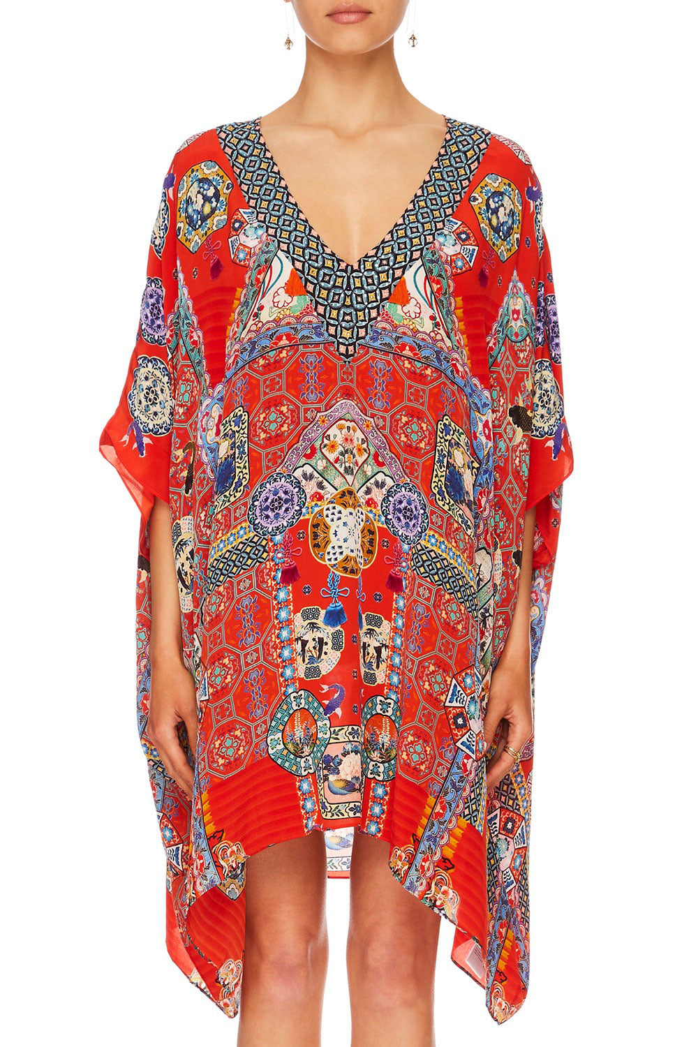 CAMILLA FOUND IN TRANSLATION RECTANGULAR V-NECK KAFTAN