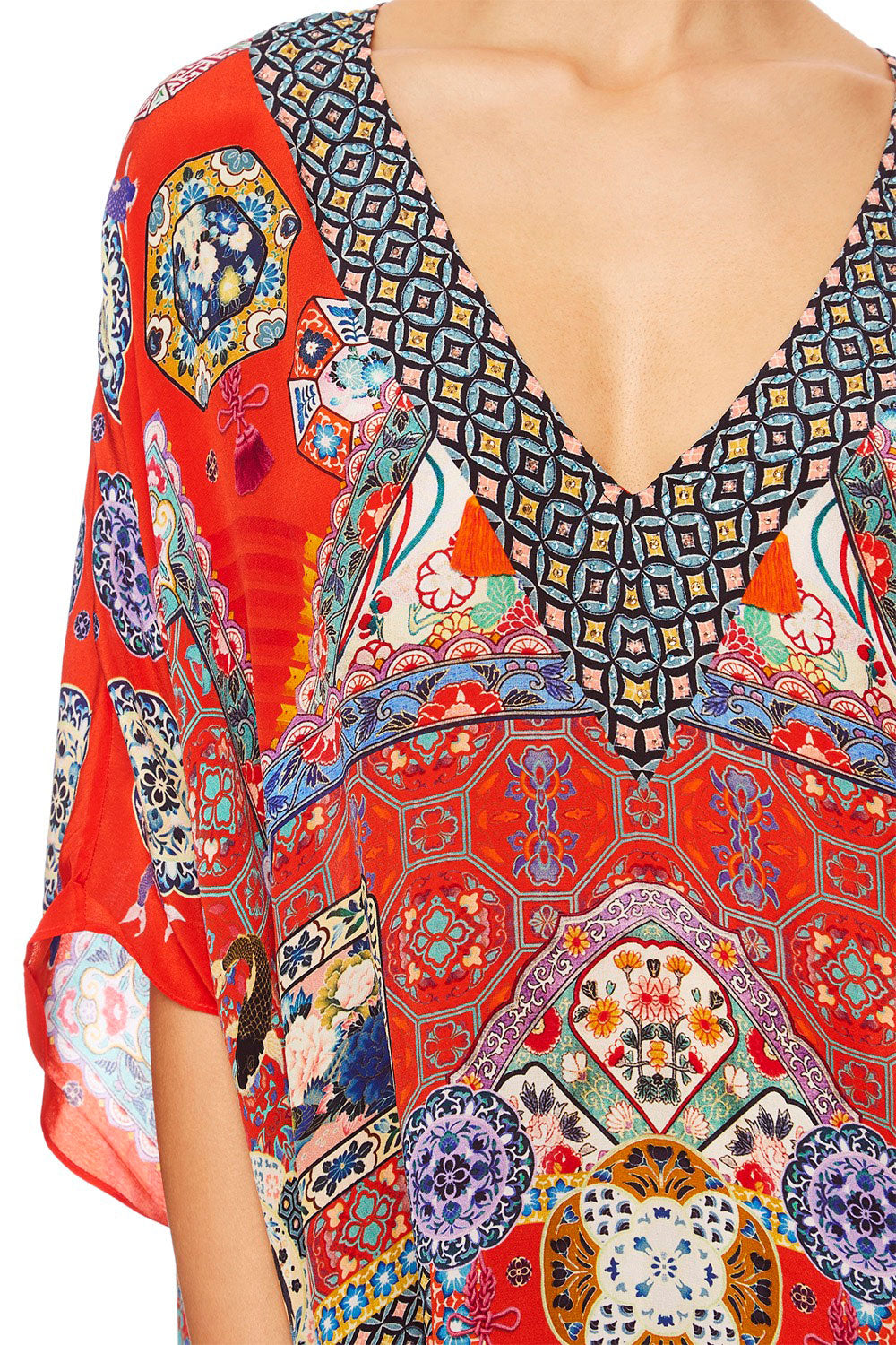 CAMILLA FOUND IN TRANSLATION RECTANGULAR V-NECK KAFTAN