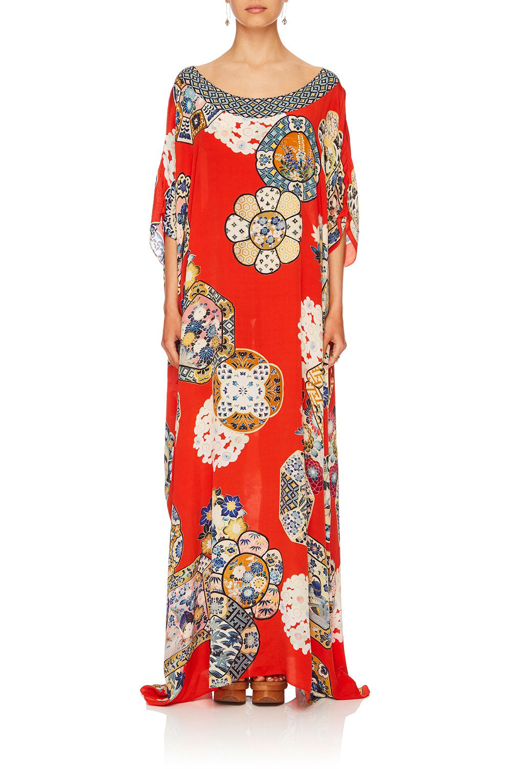 CAMILLA OUND IN TRANSLATION ROUND NECK KAFTAN