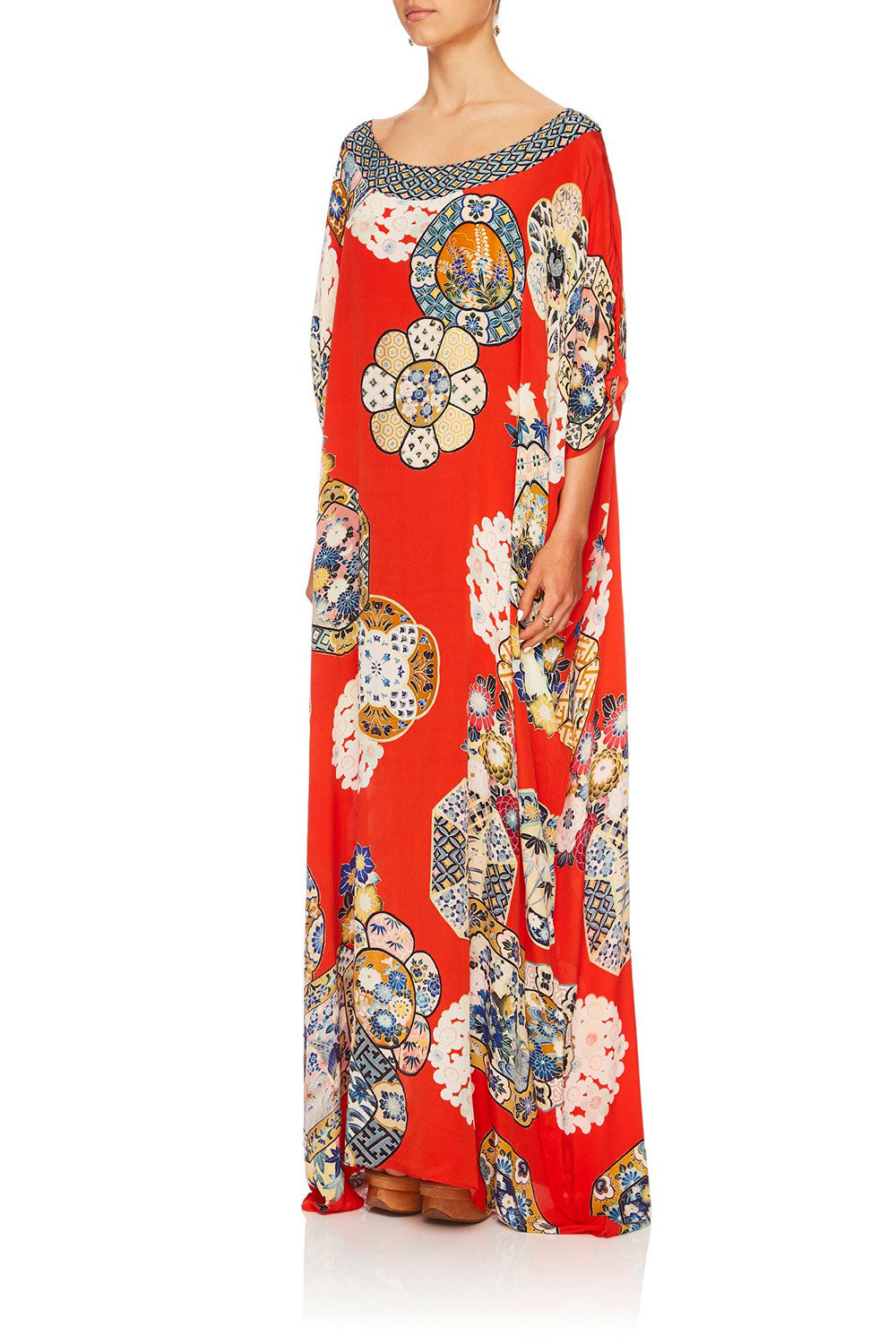 CAMILLA OUND IN TRANSLATION ROUND NECK KAFTAN