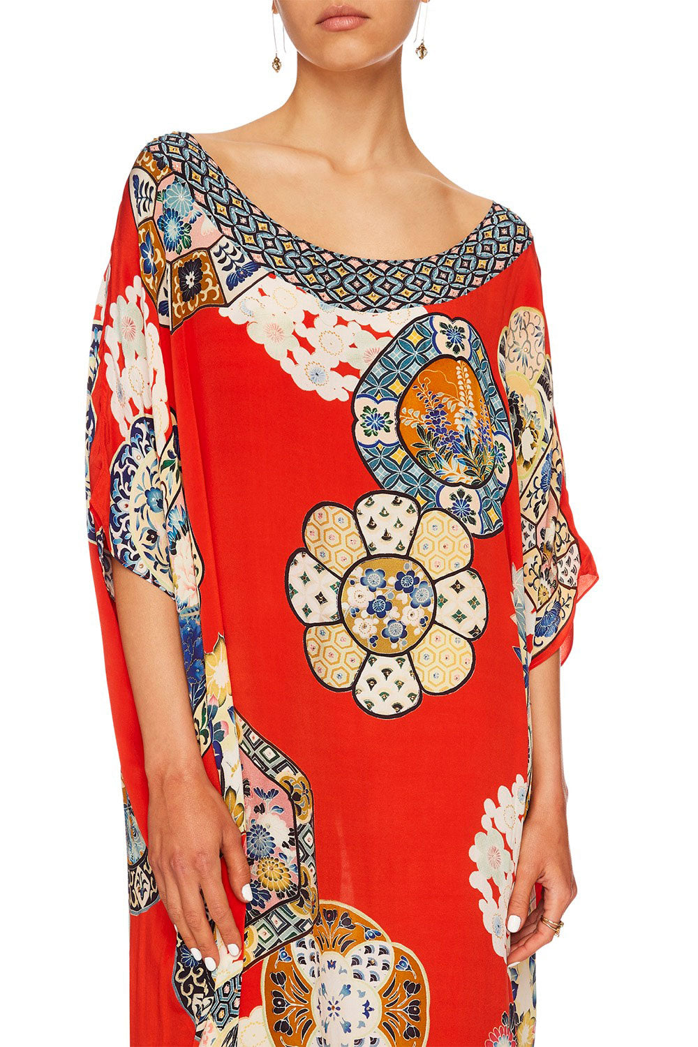 CAMILLA OUND IN TRANSLATION ROUND NECK KAFTAN