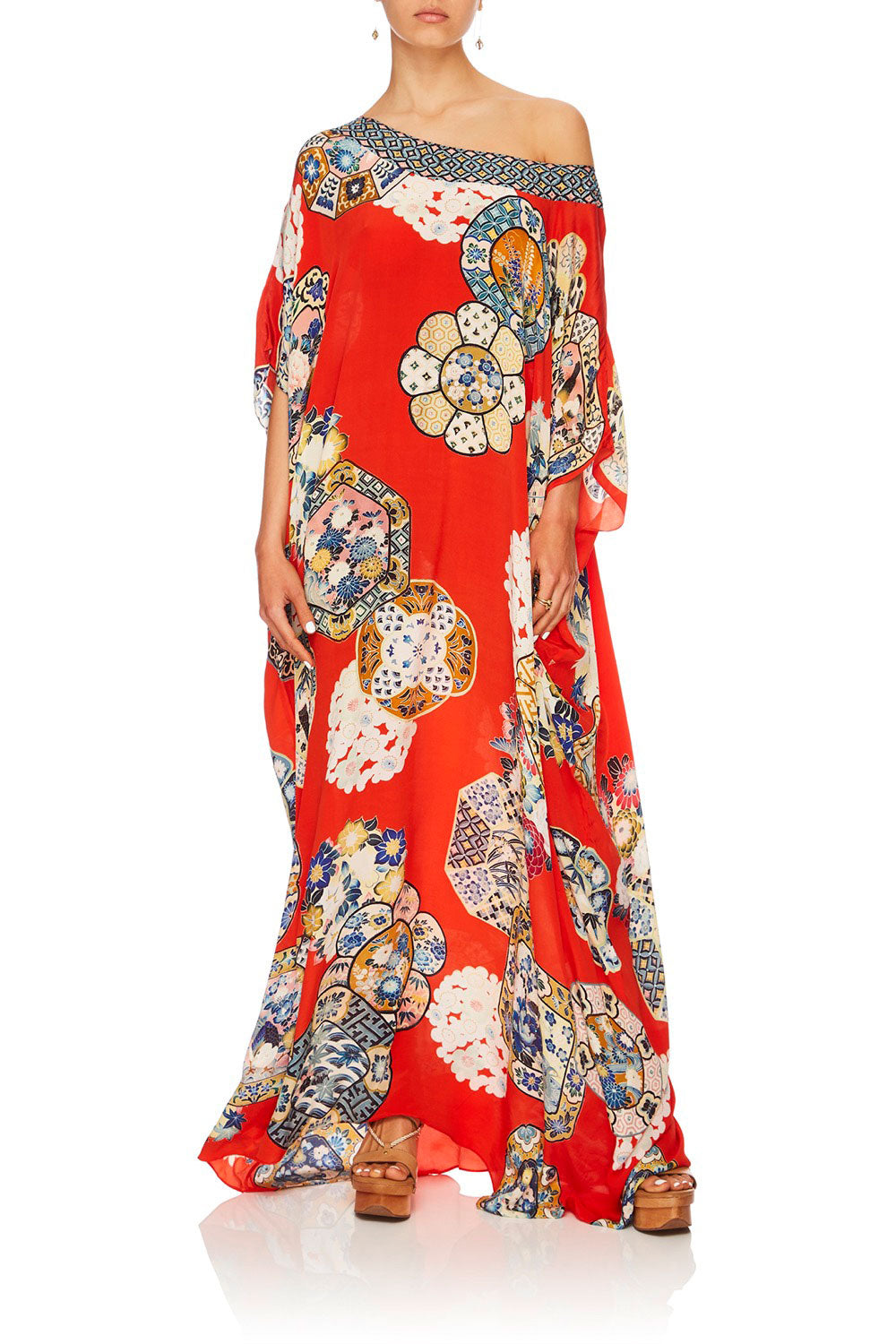 CAMILLA OUND IN TRANSLATION ROUND NECK KAFTAN