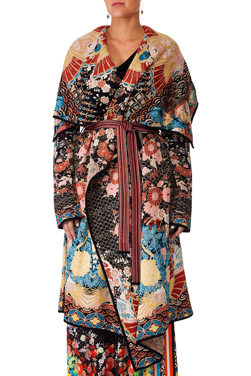 CAMILLA GALAXY GIRL LONG JAQUARD CARDIGAN W TIE