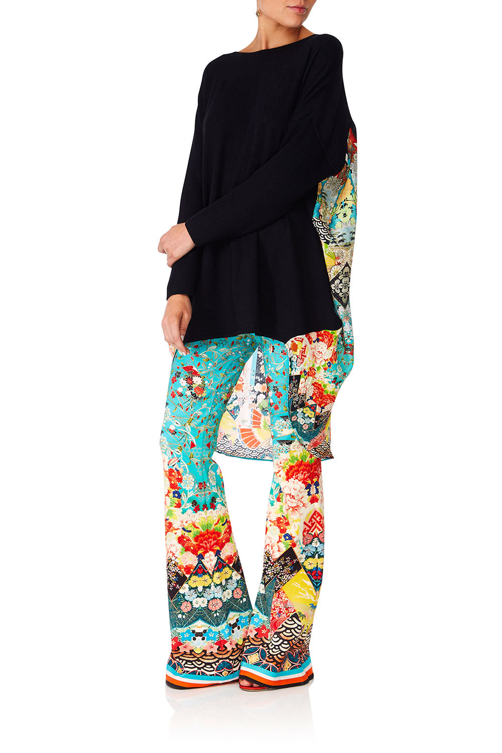 CAMILLA GALAXY GIRL HIGH WAISTED FLARED TROUSER