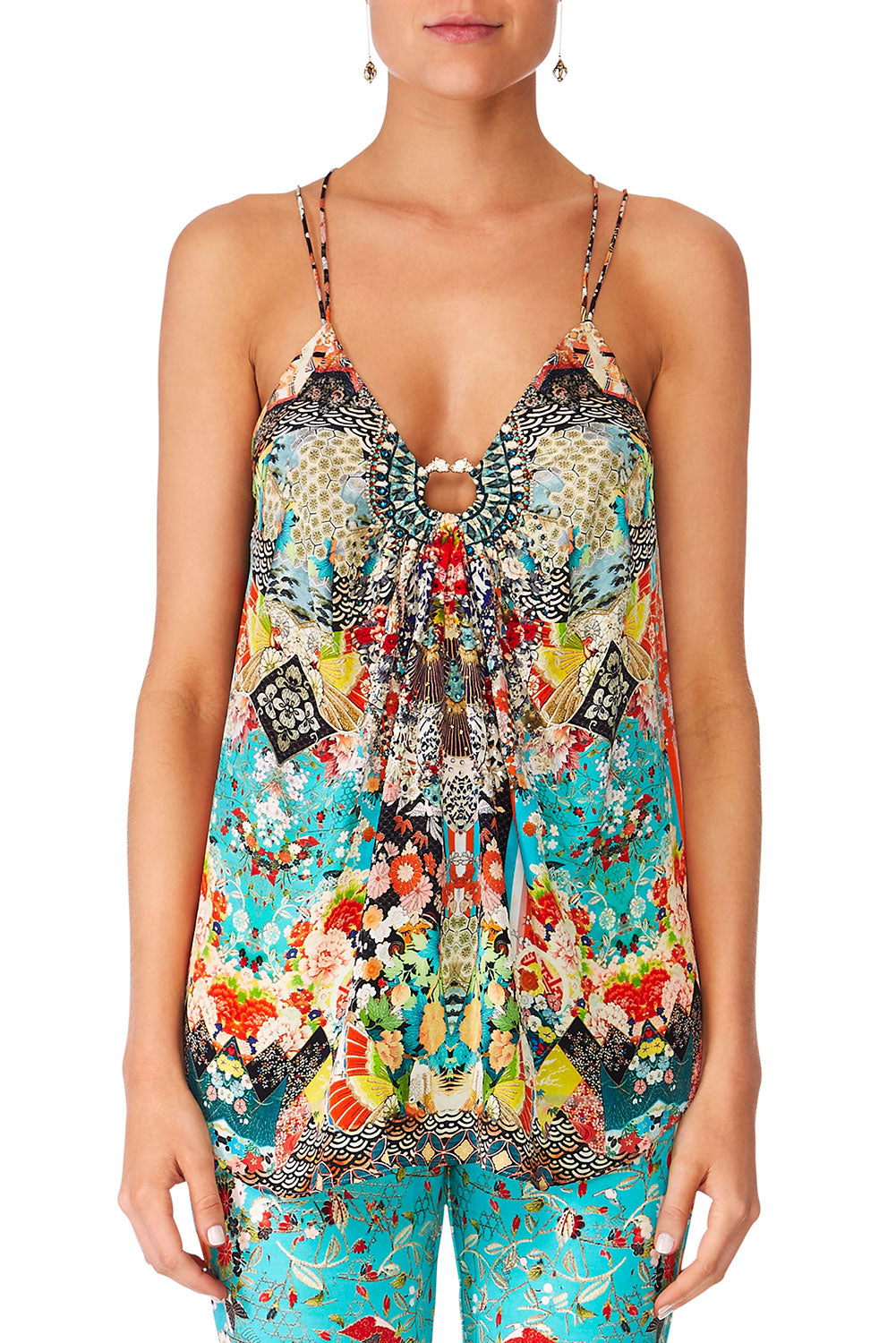 CAMILLA GALAXY GIRL METAL TRIM DOUBLE STRAP TOP