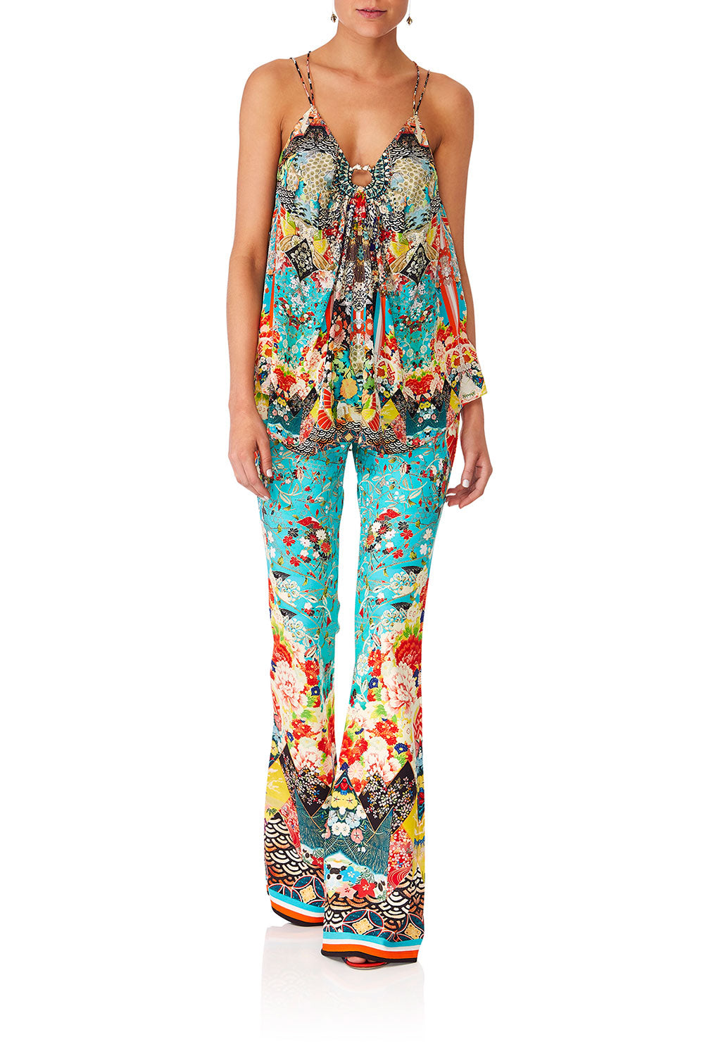 CAMILLA GALAXY GIRL METAL TRIM DOUBLE STRAP TOP