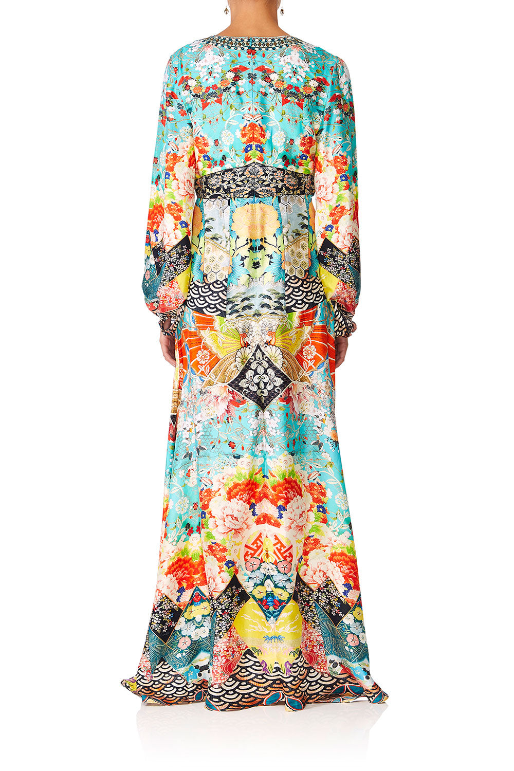 CAMILA GALAXY GIRL PRINTED LANTERN SLEEVE DRESS